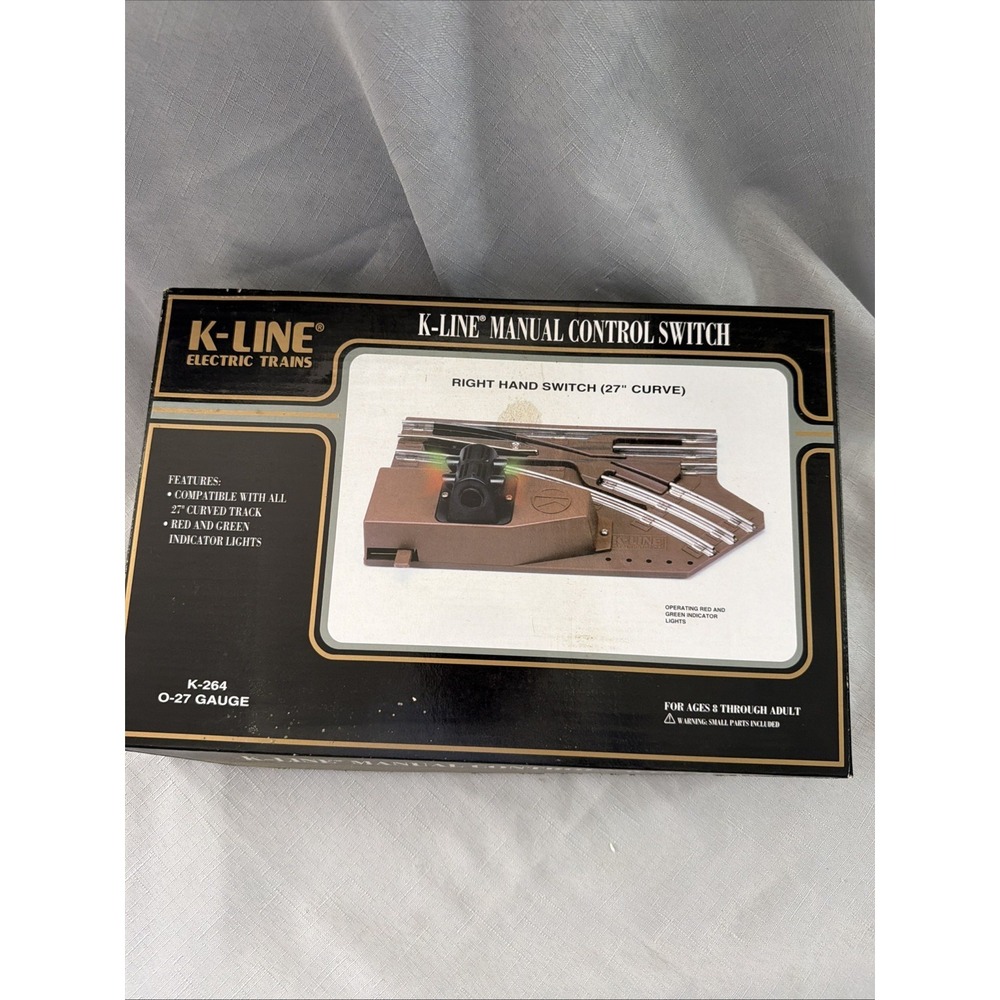 K-Line Manual Control Right Hand Switch 027 K-264  27" Curve NIB‎